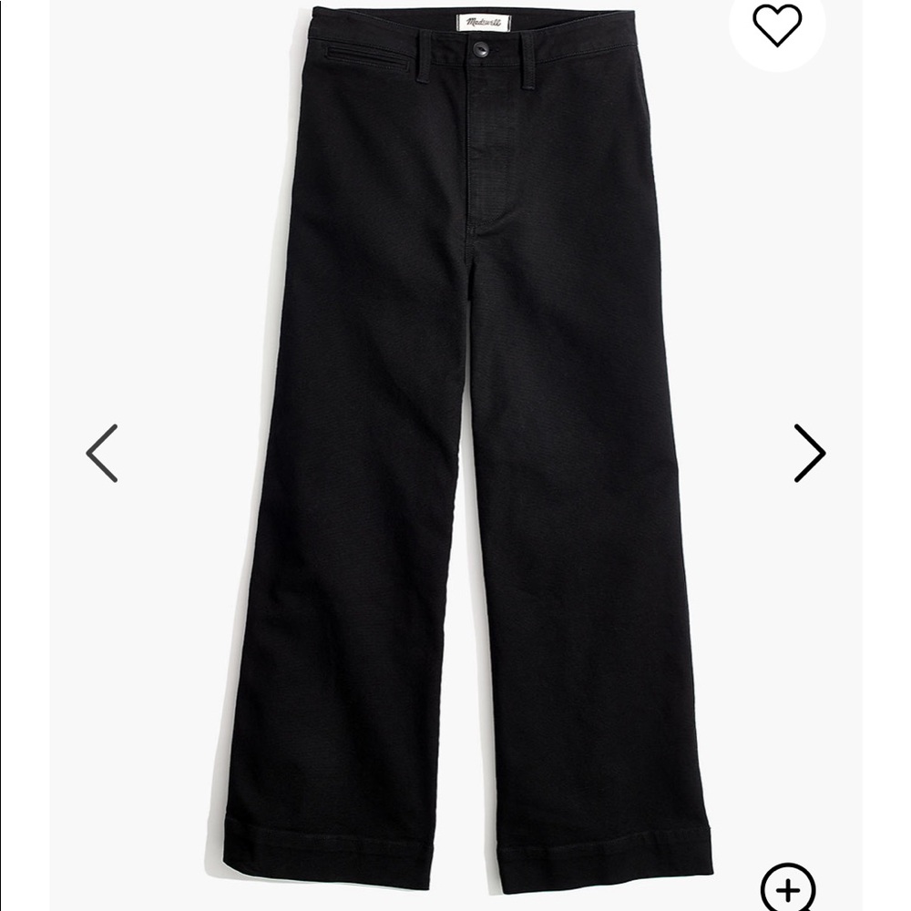 Emmett Wide Leg Crop Black Pants
